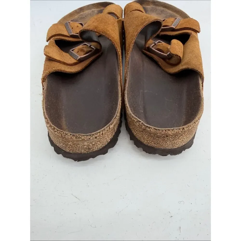 Birkenstock Arizona two strap rough suede leather comfort sandal sz 12
